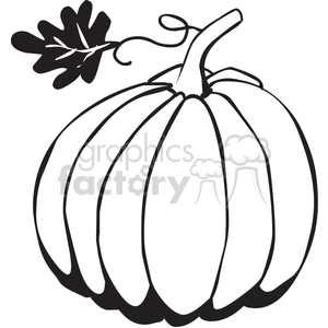 300x300 Royalty Free Black And White Pumpkin 383506 Vector Clip Art Image