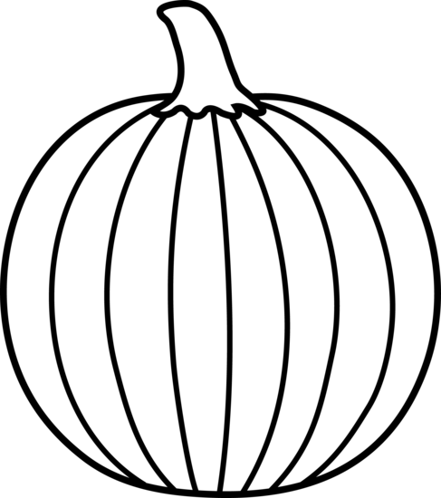 487x550 Black And White Pumpkin Lineart