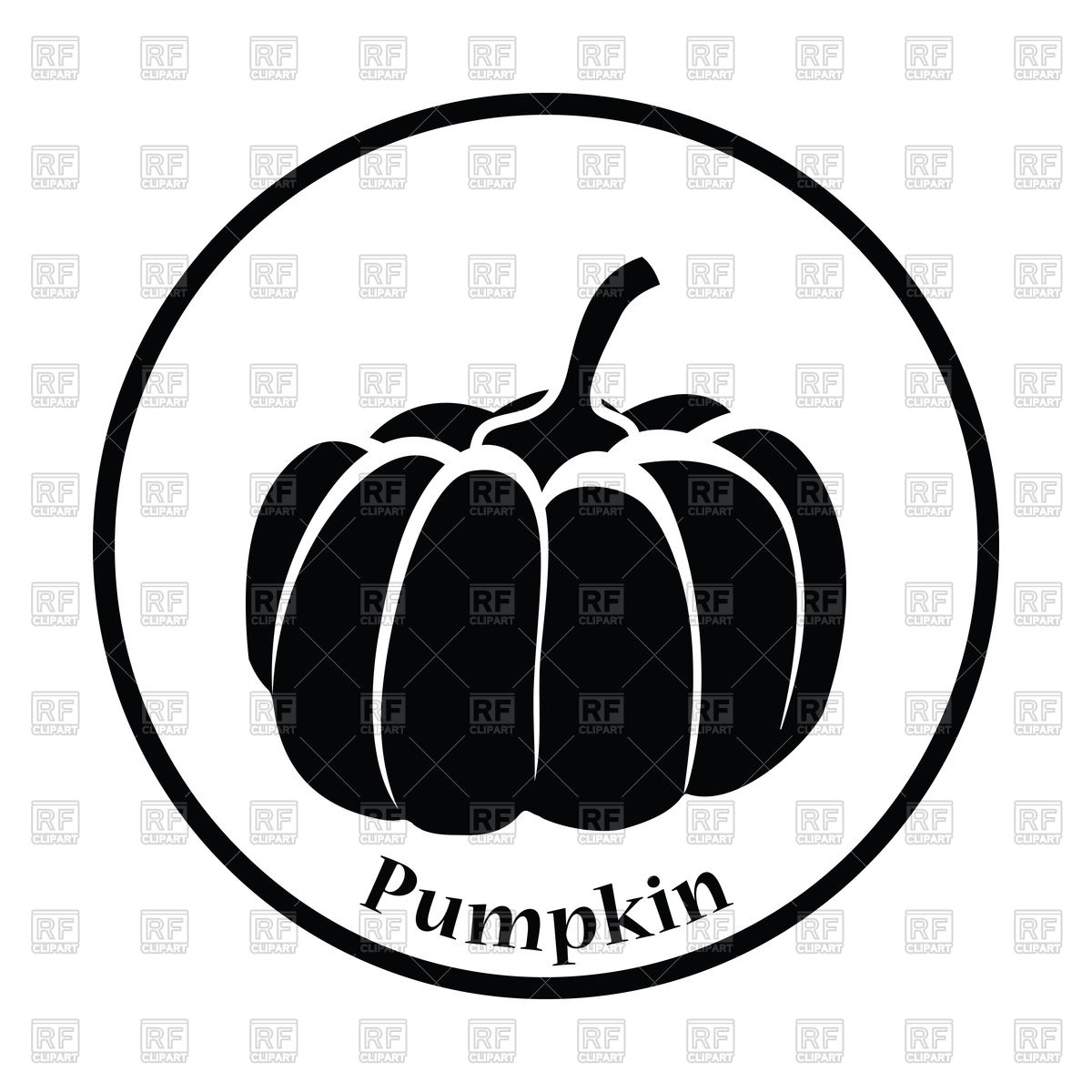 1200x1200 Pumpkin Icon Royalty Free Vector Clip Art Image