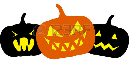 450x210 Seamless Black Background With Simple Halloween Pumpkin Royalty