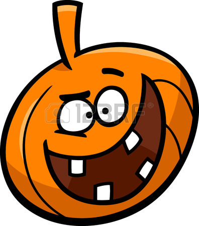 396x450 Cartoon Illustration Of Funny Jack Lantern Halloween Pumpkin