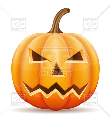 362x400 Classic Halloween Pumpkin Royalty Free Vector Clip Art Image