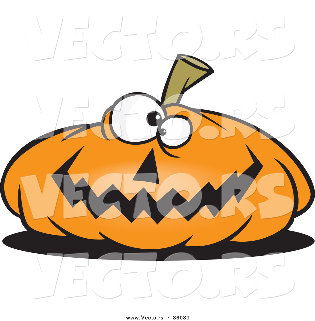 1024x1044 Halloween Vector Of A Cartoon Jackolantern Pumpkin Smiling