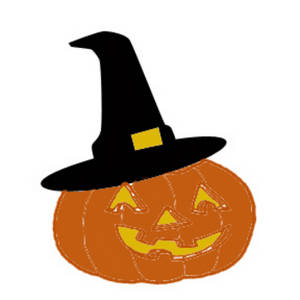 300x300 Clipart Picture Of Pumpkin Wearing A Witch's Hat