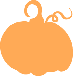 285x299 Light Orange Pumpkin Sihouette Clip Art