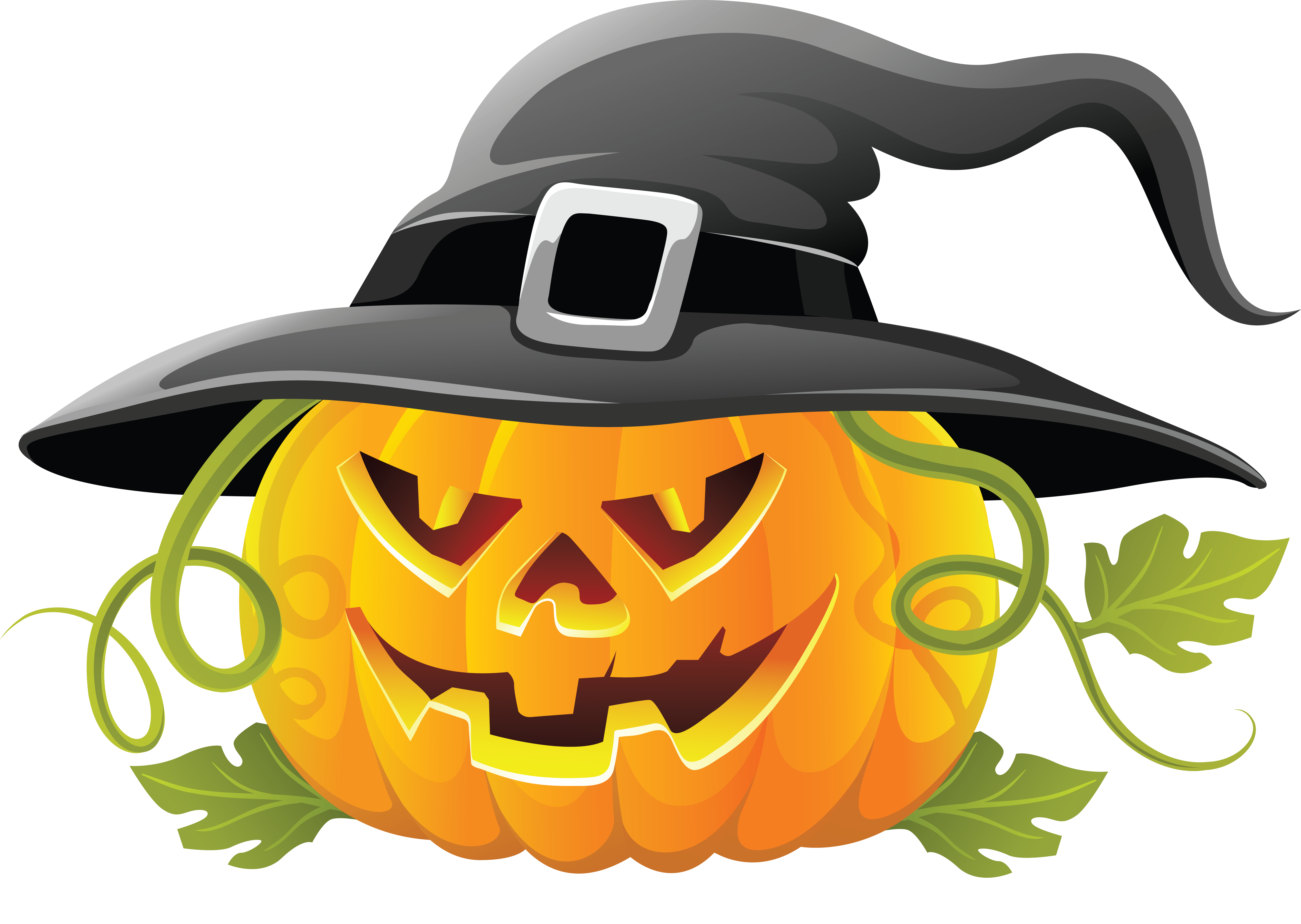 5863x4163 Halloween Pumpkin Clip Art