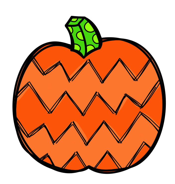 703x740 Patterened Pumpkin Clipart