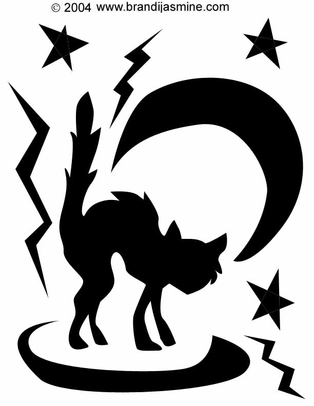 612x792 Black Cat Clipart Carved Pumpkin