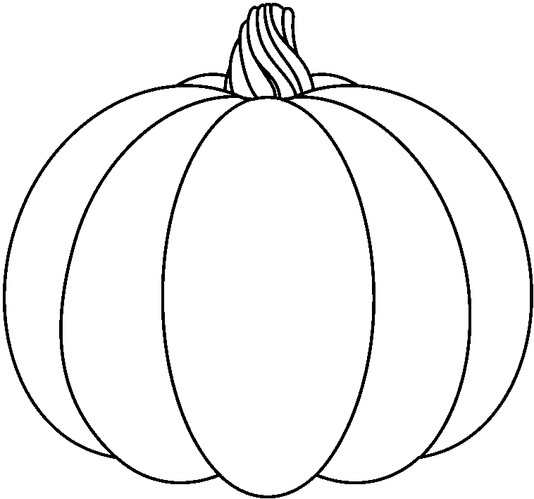 758x708 Pumpkin Clipart Black And White