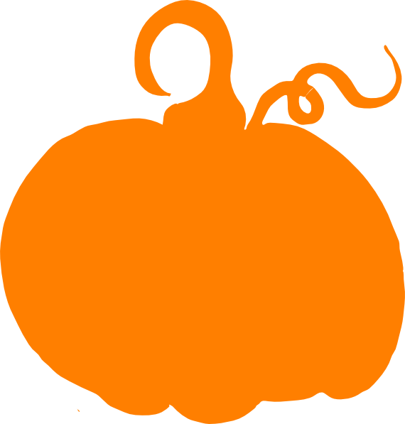 570x597 Orange Pumpkin Sihouette Clip Art