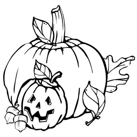458x456 Fall Pumpkin Coloring Pages