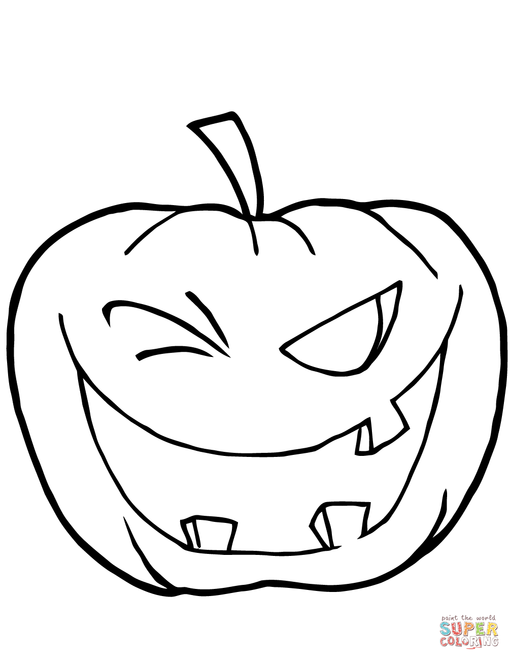 1005x1300 Halloween Pumpkin Winking Coloring Page Free Printable Coloring
