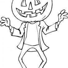 220x220 Scarecrow In Pumpkin Patch Coloring Pages
