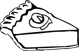 300x194 Pumpkin Pie (B And W) Clip Art