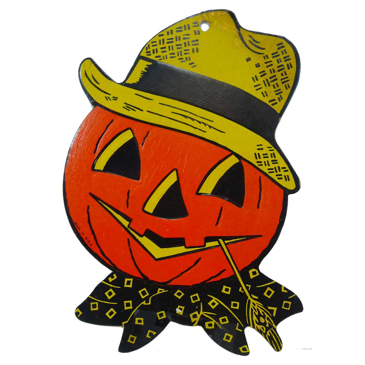 1200x1200 Vintage Pumpkin Scarecrow Head Halloween Decoration (1960'S) Pop