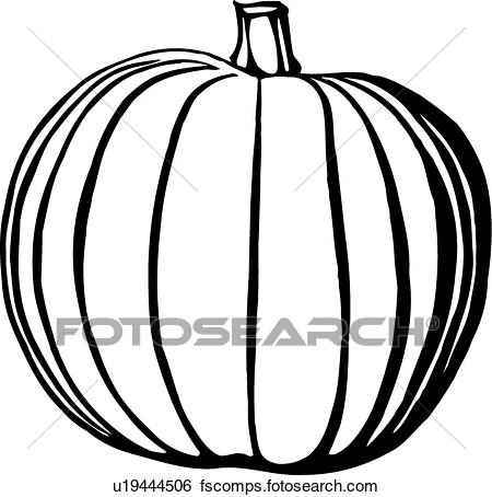 450x454 Clip Art Of Pumpkin U19444506