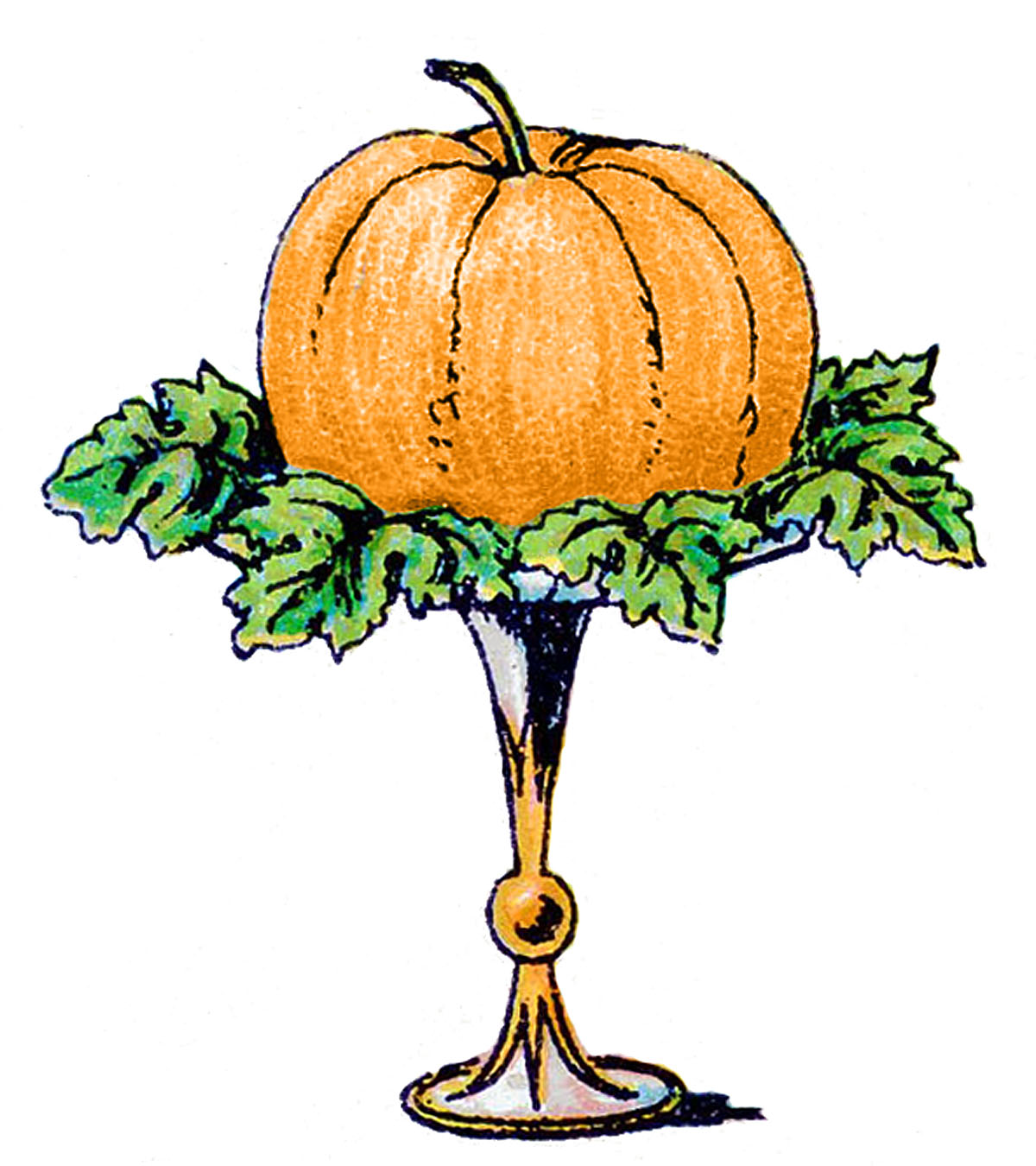 1200x1350 Vintage Pumpkin Clip Art 101 Clip Art