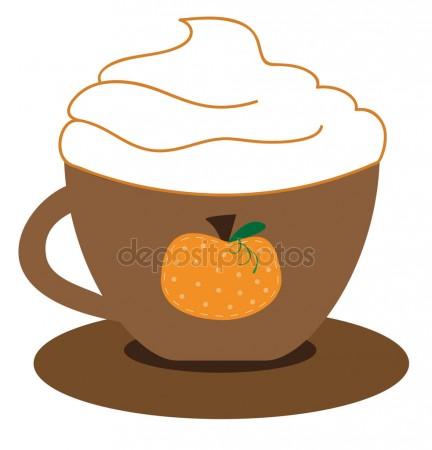 432x450 Pumpkin Spice Latte Stock Vector Keeweegirl