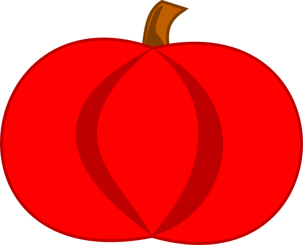 600x485 Red Pumpkin Clip Art