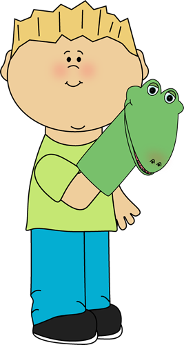 267x500 Boy With Puppet Clip Art