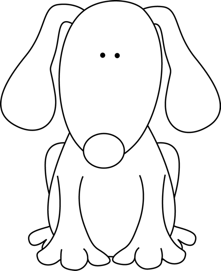450x550 Puppy Clipart Black And White Clipartmonk
