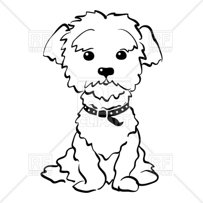 400x400 Funny Dog Maltese Breed Royalty Free Vector Clip Art Image