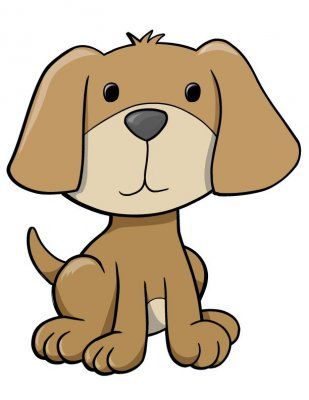 309x400 Cute Puppy Clipart