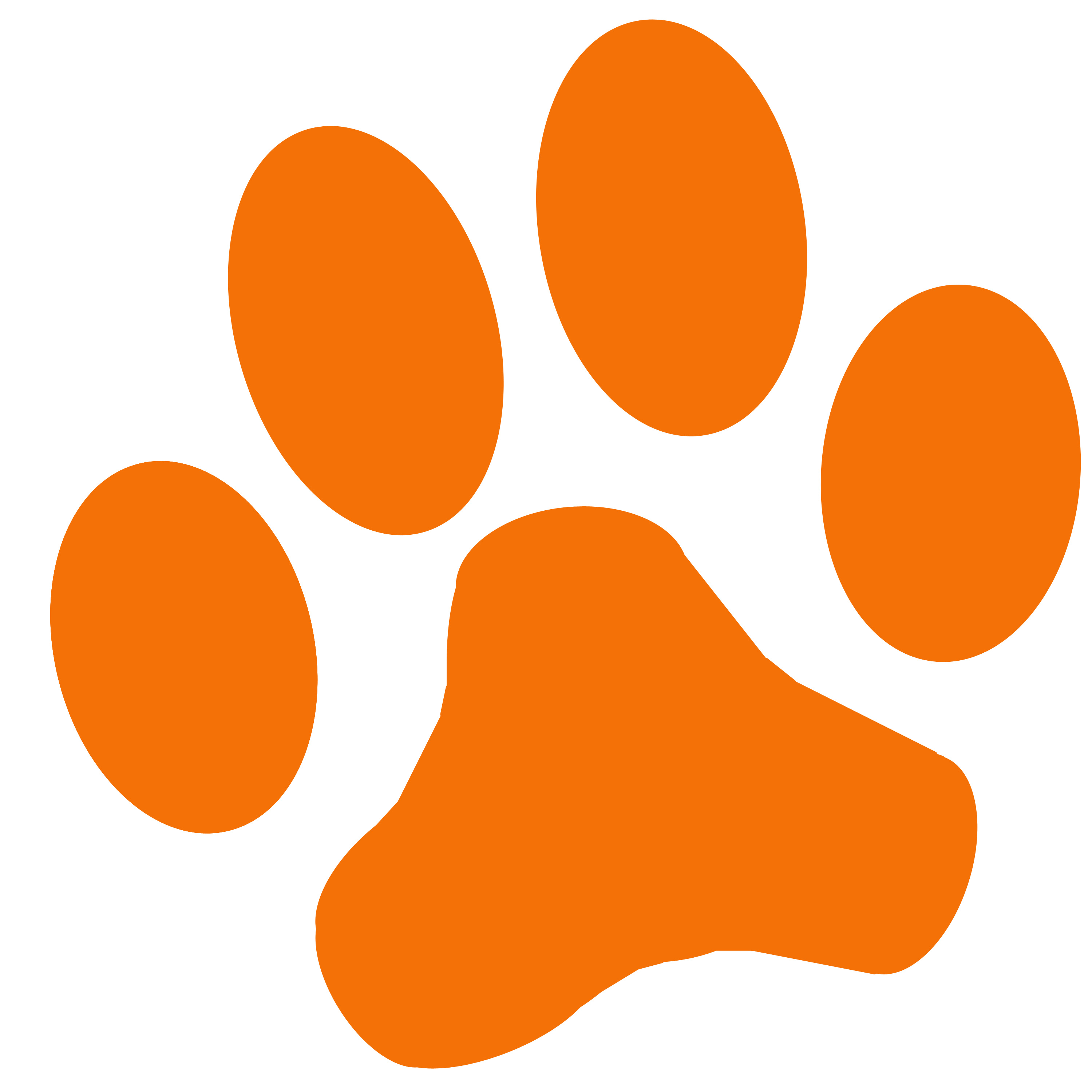 3000x3000 Tiger Paw Print Clip Art
