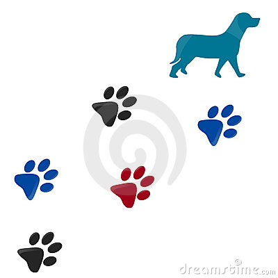 400x400 Clipart Dog Paw Prints