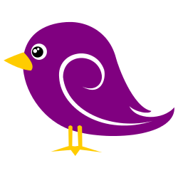 250x250 Bird House Clipart Purple Bird