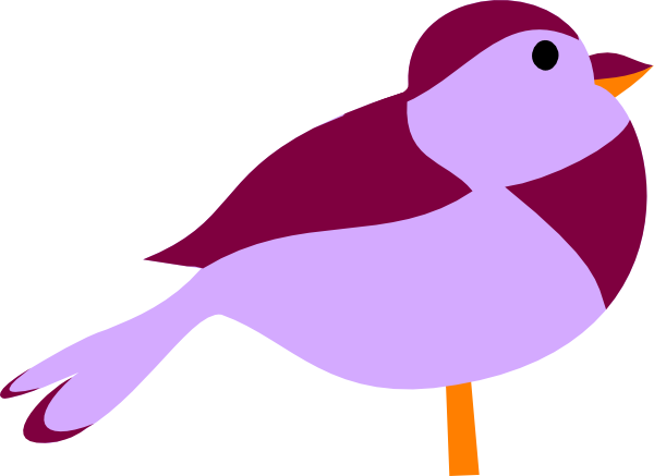600x437 Little Purple Bird Clip Art