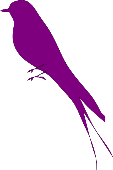 396x595 Purple Bird Clip Art