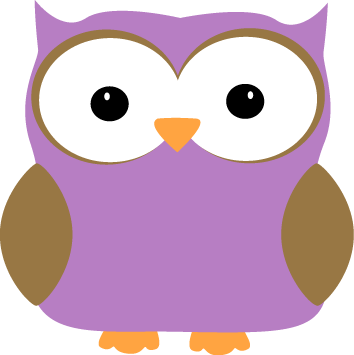 354x355 Purple Owl Clip Art