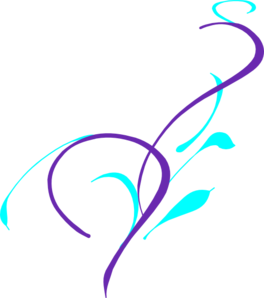 264x298 Purple And Teal Wedding Corner Art Clip Art