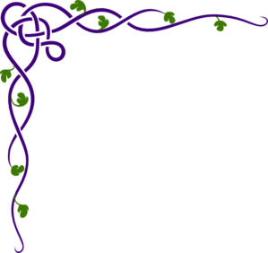 299x282 Purplegreen Corner Art Clip Art
