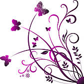 169x170 Purple Butterfly Clip Art