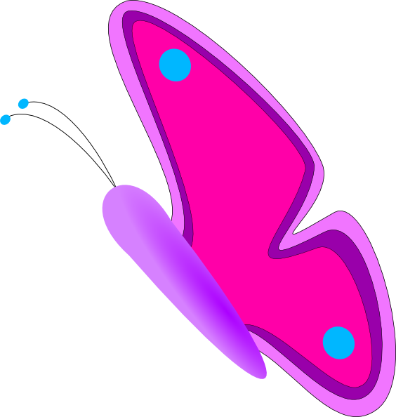 564x594 Purple Butterfly Clip Art