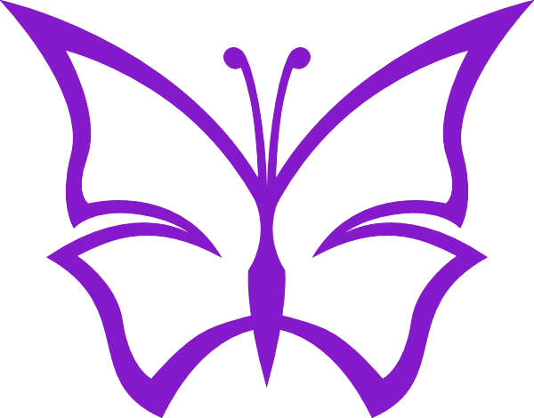 600x470 Purple Butterfly Clip Art
