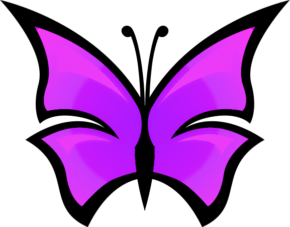 577x451 Purple Butterfly Clipart