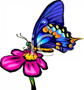 282x300 With Butterfly Clipart Blue