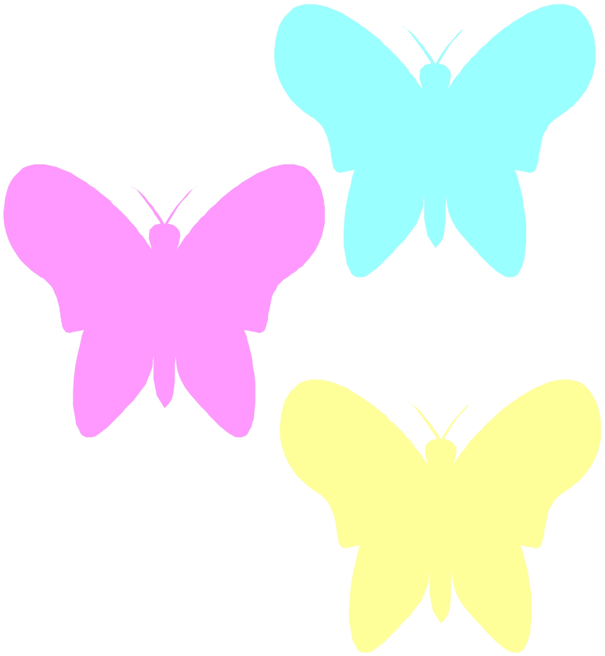 1188x1289 Pastel Butterfly Clipart