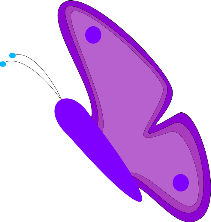 703x741 Butterfly Flying Purple