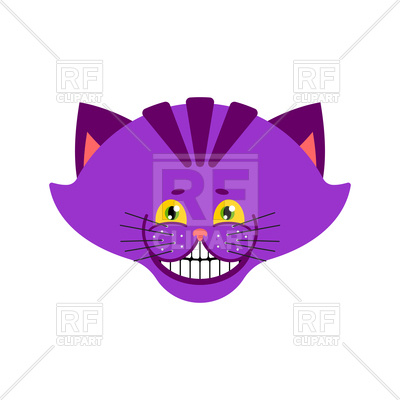 400x400 Cheshire Cat Smile Royalty Free Vector Clip Art Image