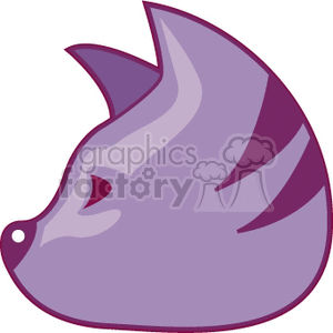 300x300 Royalty Free Side Profile Of A Purple Tabby Cat's Face 130987