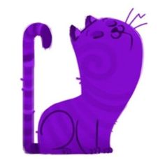 236x236 Purple Cat Purple Cat Clip Art