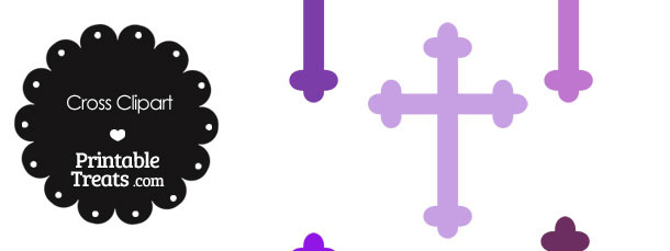 610x229 Cross Clipart In Shades Of Purple Printable