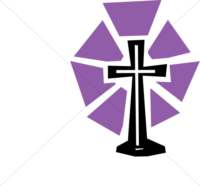 776x723 Cut Out Cross With Purple Shine Lent Clipart