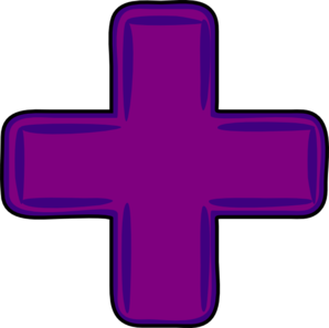 298x297 Purple Plus Cross Clip Art