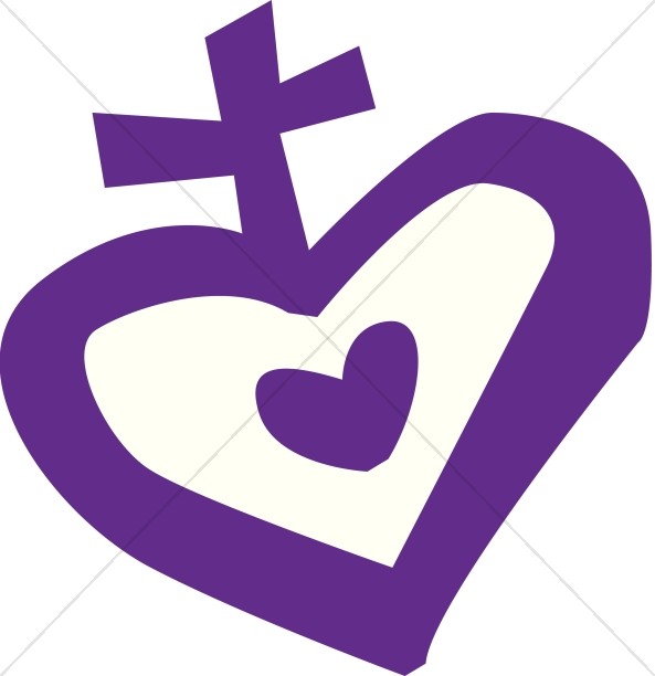 593x612 Cross Heart Clipart