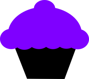 299x267 Cupcake Purple And Black Clip Art